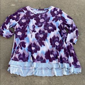 LOGO 3/4 sleeve blouse